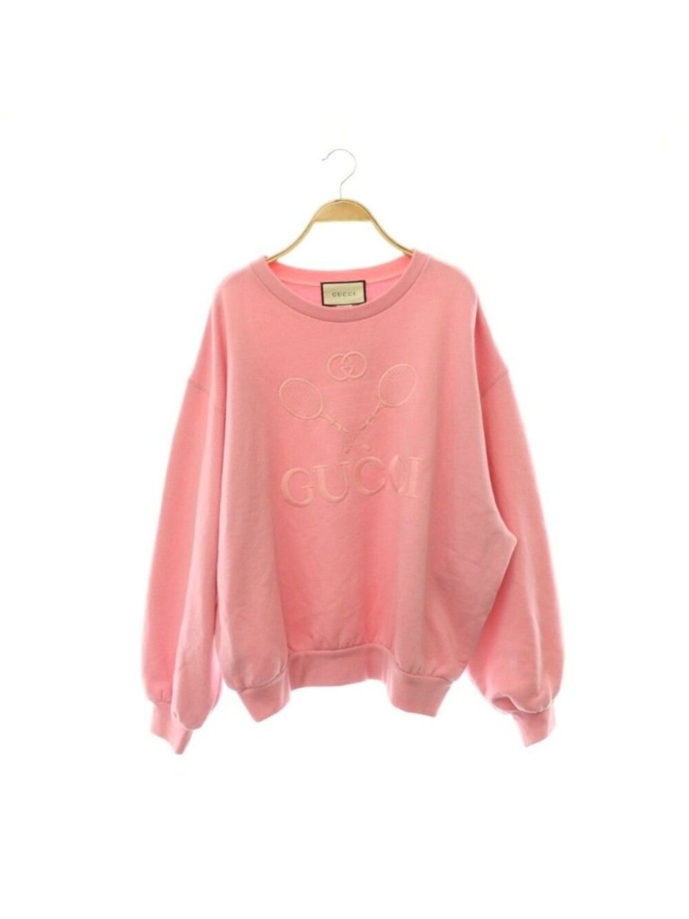 Gucci GG Sweatshirt Long Sleeve Embroidery Pink M